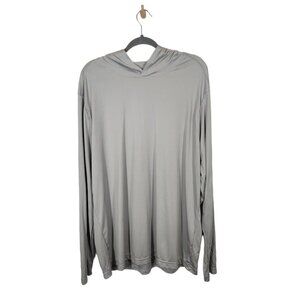 Reebok Men's Pullover Lightweight‎ Hoodie in Light Gray - Size Large